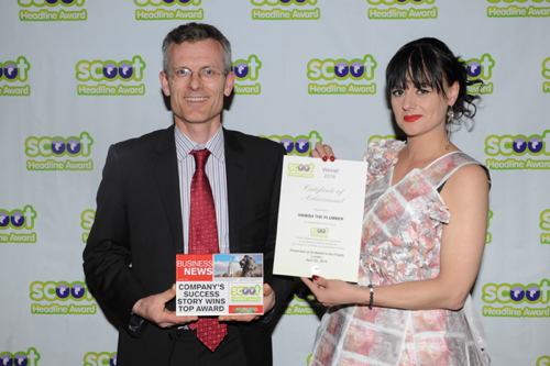 Hamish Erskine, Hamish the Plumber, Plumbers in Exeter, Scoot Awards 2016