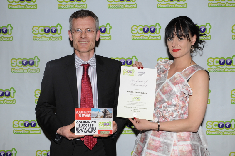  Hamish the Plumber wins GOLD in the Building & Construction category 